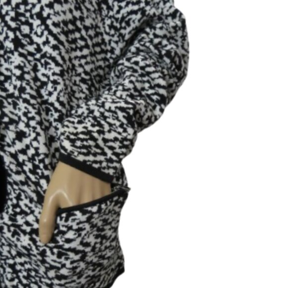 Karl Lagerfeld Black & White Button Up Cardigan - Picture 4 of 7